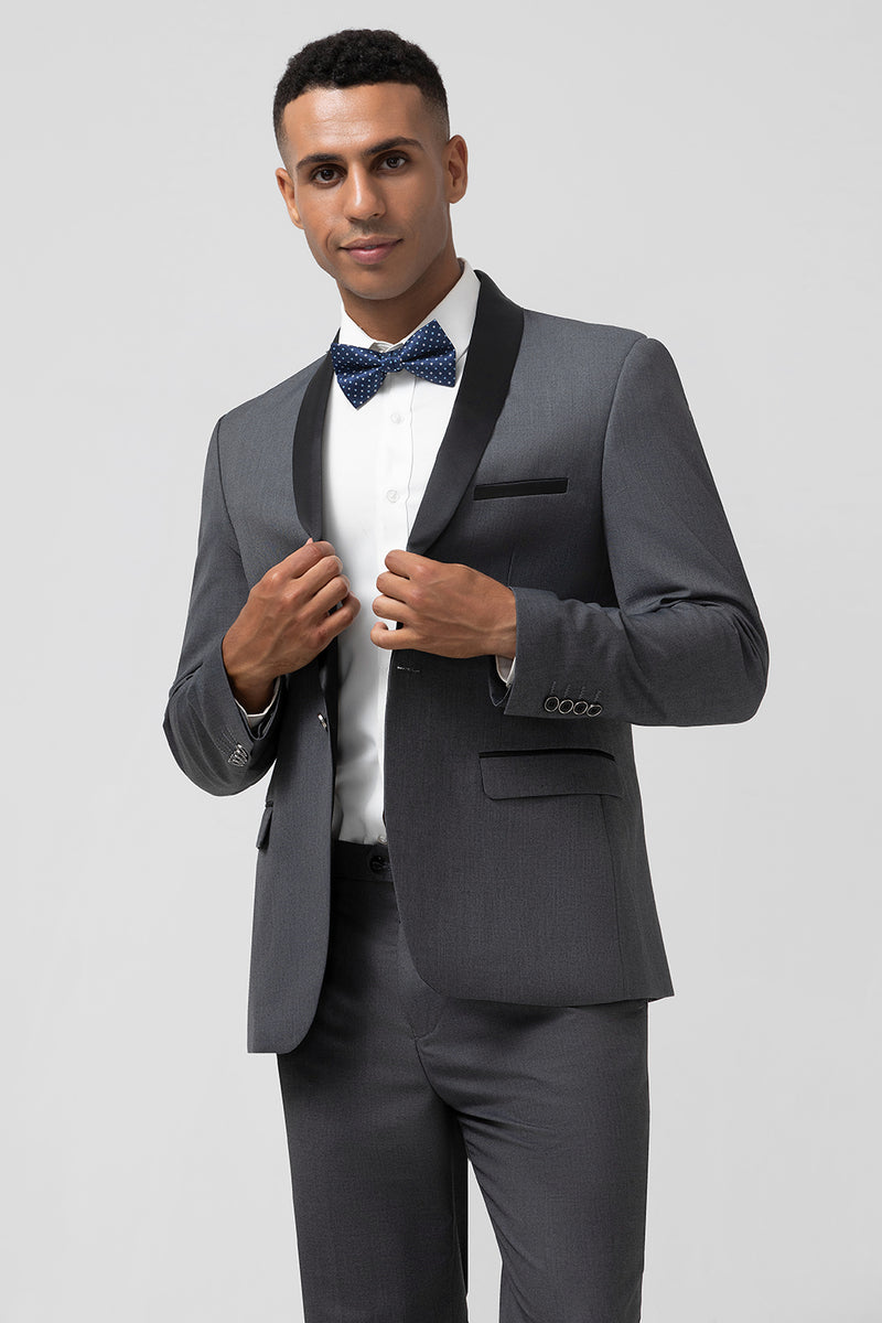 Men's Grey One Button  Suit main image 1