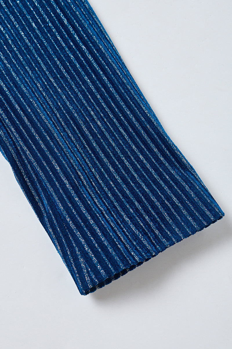 Load image into Gallery viewer, 2 Piece Ink Blue Stripe Notched Lapel Long Sleeves Women Prom Suits