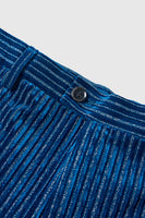 Load image into Gallery viewer, 2 Piece Ink Blue Stripe Notched Lapel Long Sleeves Women Prom Suits