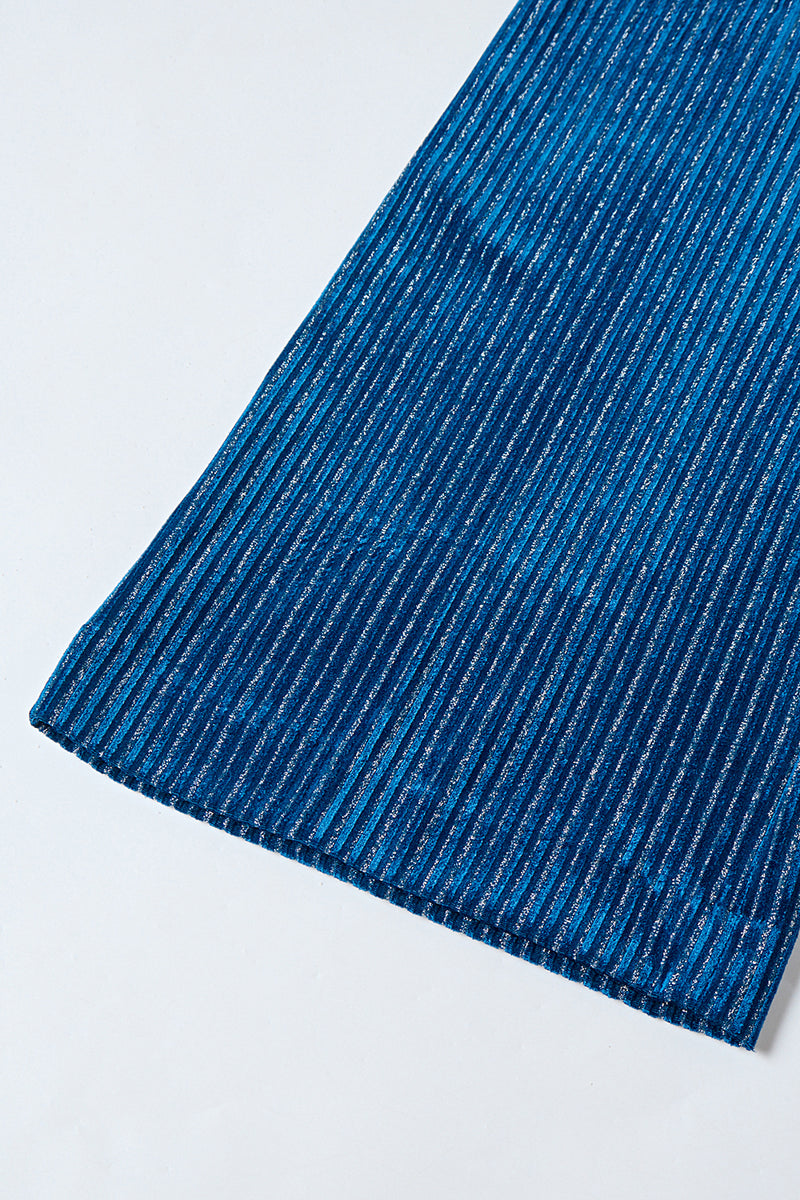 Load image into Gallery viewer, 2 Piece Ink Blue Stripe Notched Lapel Long Sleeves Women Prom Suits