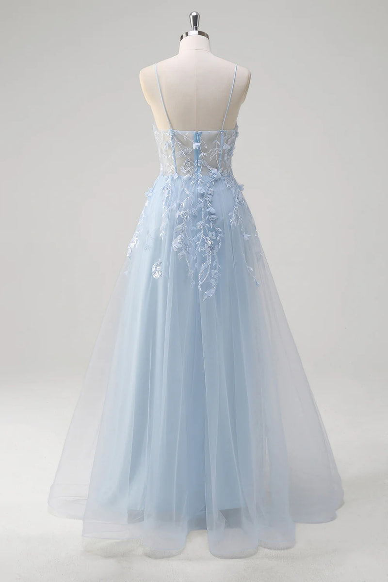 Ethereal Elegance: Captivating Spaghetti Strap Formal Dress