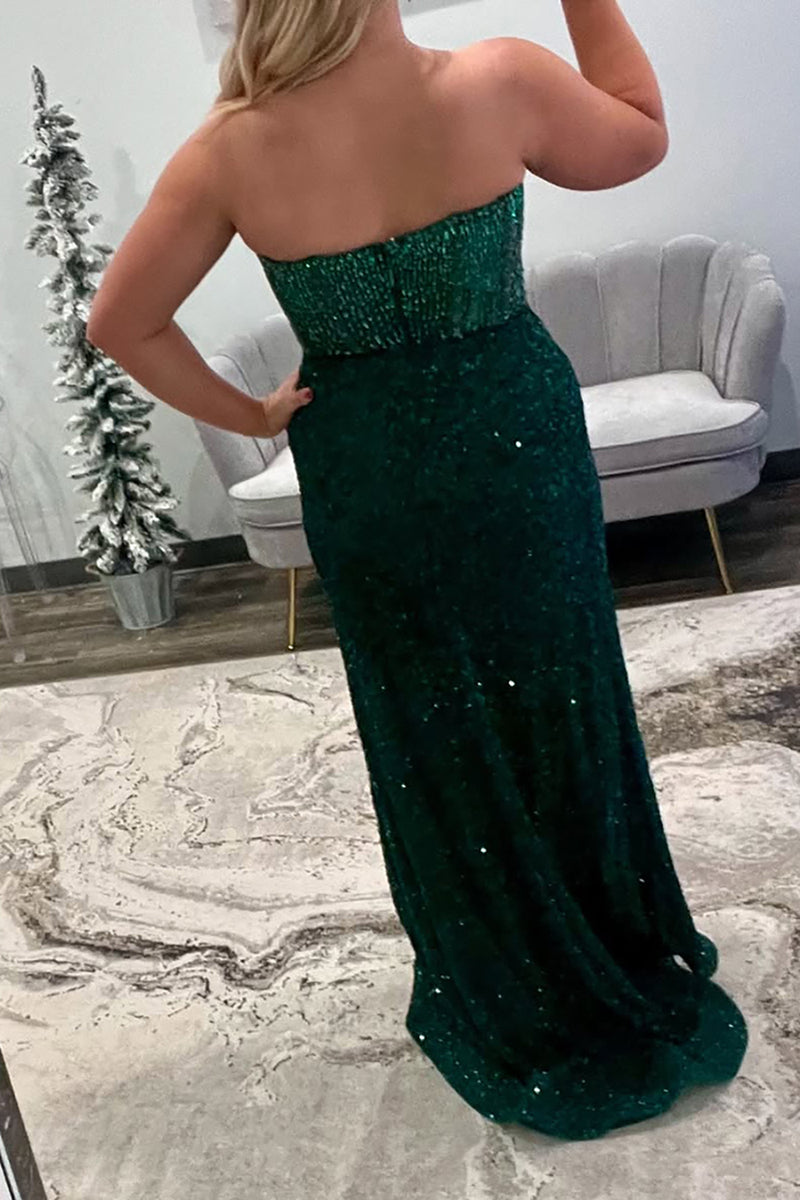 4610012 Emerald Green Corset Detail Dress