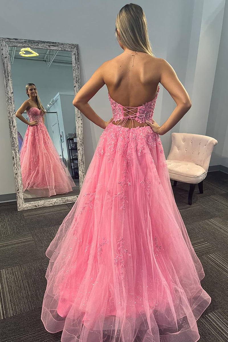 Powder Pink Long Corset Dress