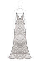 Load image into Gallery viewer, Sparkly Silver Sequin A Line V-Neck Long Formal Dress