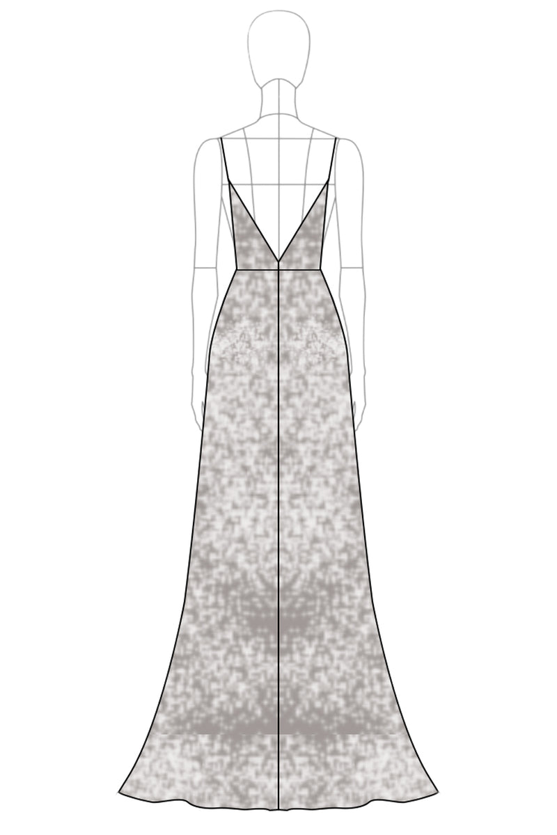 Load image into Gallery viewer, Sparkly Silver Sequin A Line V-Neck Long Formal Dress