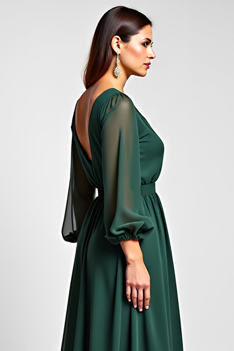 Cicinia Dark Green Mother Of The Bride Dress Long Stretch Fabric Sheath Off The Shoulder Elegant