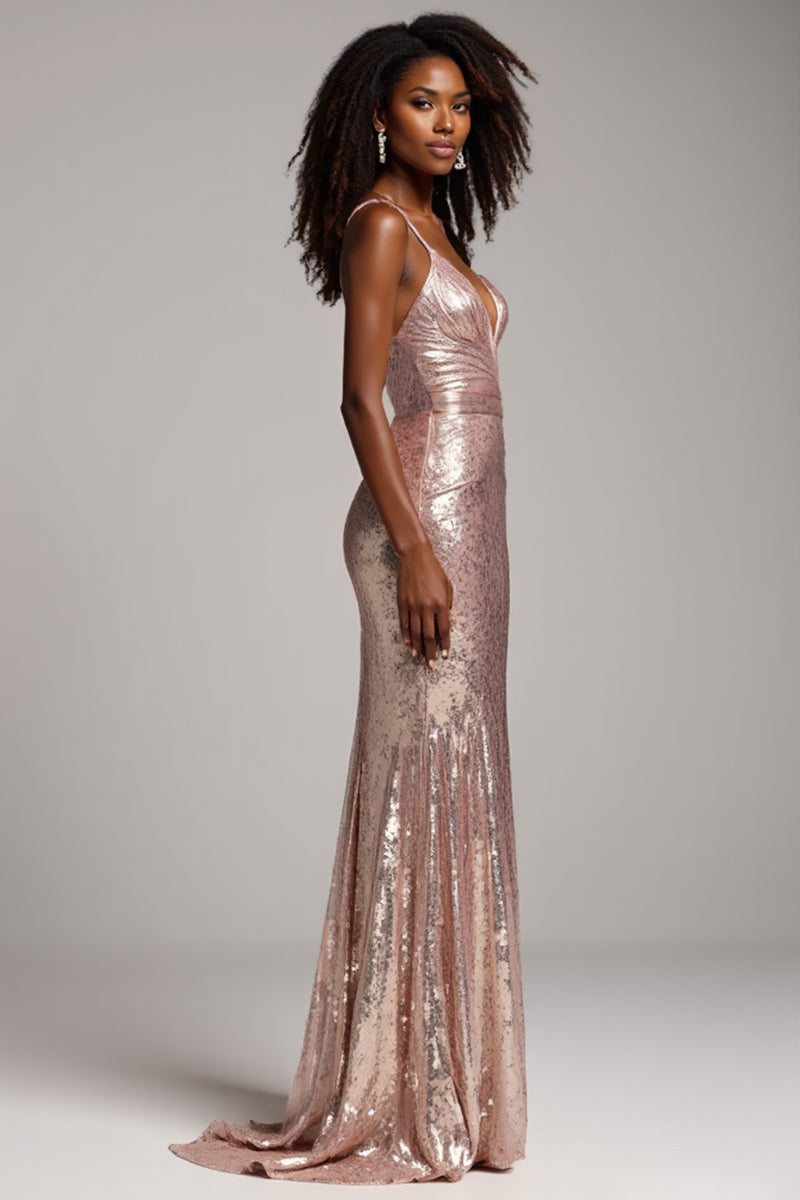 Dusty Rose Sheath Satin Long Mother of the Bride Dress main image 1