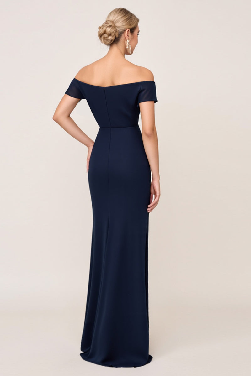 Crisscross Halter Sheath Chiffon Bridesmaid Dress with Bow in Ruby Red main image 0