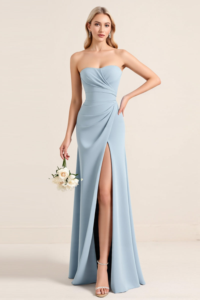 Crisscross Halter Sheath Chiffon Bridesmaid Dress with Bow in Berry main image 1