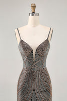 Load image into Gallery viewer, Sparkly Burgundy Short Tight Backless Homecoming Dress with Beading