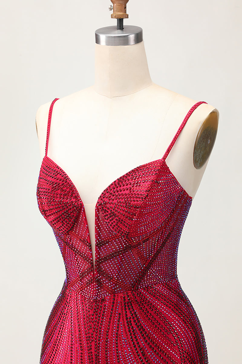 Load image into Gallery viewer, Sparkly Black Backless Tight Short Homecoming Dress with Beading