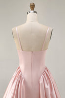 Load image into Gallery viewer, Sparkly Blush  A Line Satin Short Homecoming Dress with Beading