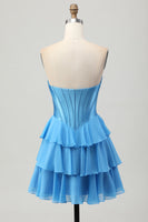 Load image into Gallery viewer, Yellow Ruched Sweetheart Corset Short Homecoming Dress with Appliques