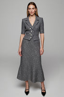 Load image into Gallery viewer, Sparkly Dark Grey Notched Lapel 2 Piece Business Suits