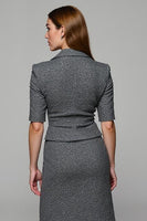 Load image into Gallery viewer, Sparkly Dark Grey Notched Lapel 2 Piece Business Suits