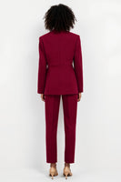 Load image into Gallery viewer, Burgundy Peak Lapel Single Breasted 2 Piece Business Suits with Pockets