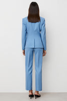 Load image into Gallery viewer, Blue Peak Lapel Satin 2 Piece Business Suits