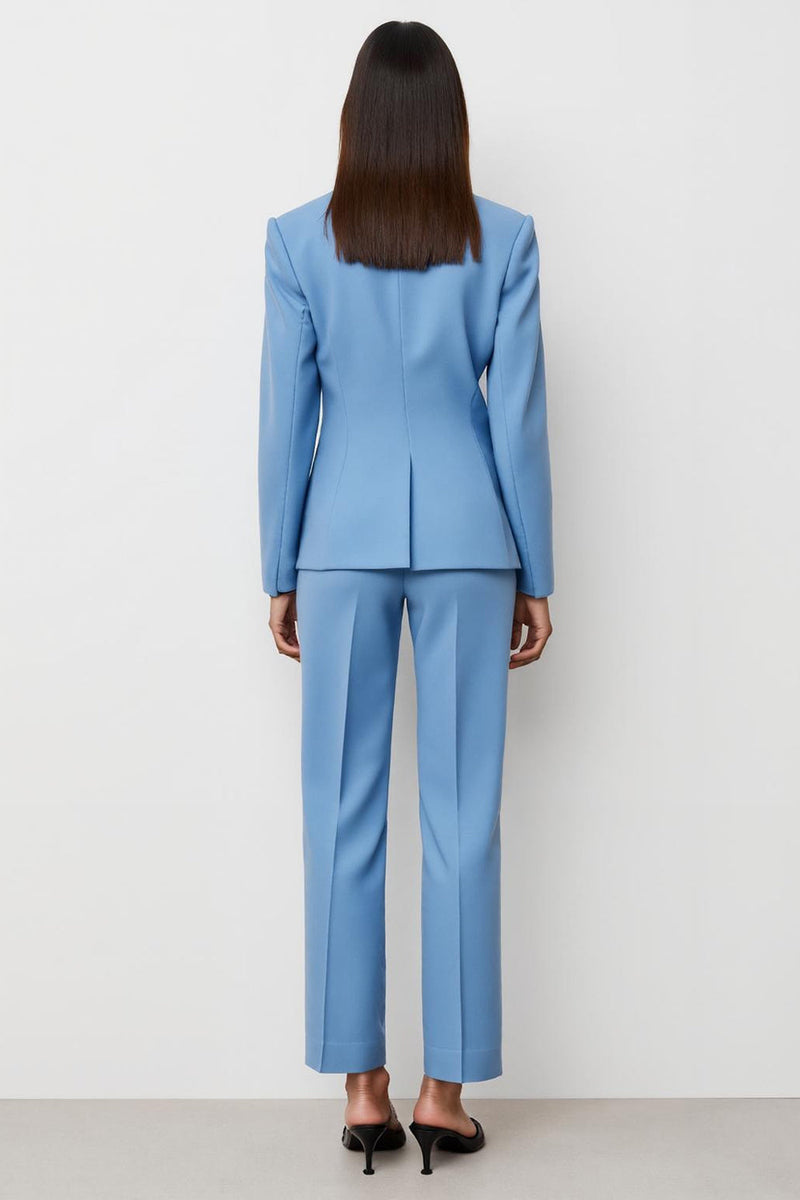 Load image into Gallery viewer, Blue Peak Lapel Satin 2 Piece Business Suits