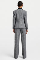 Load image into Gallery viewer, Grey 2 Piece Tweed Notched Lapel Business Suits with Sleeves