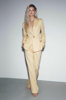 Load image into Gallery viewer, 2 Piece Yellow Peak Lapel Business Suits with Sleeves