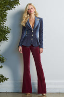 Load image into Gallery viewer, 2 Piece Blue Red Peak Lapel Single Breasted Prom Suits