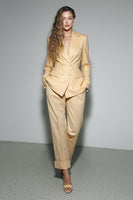 Load image into Gallery viewer, Yellow 2 Piece Notched Lapel Business Suits with Sleeves
