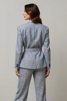 Load image into Gallery viewer, 2 Piece Sparkly Grey Sequins Women Prom Suits with Pockets