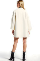 Load image into Gallery viewer, Ivory Double Breasted Notched Lapel Women Blazer with Belt