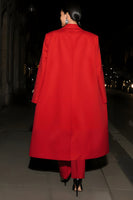 Load image into Gallery viewer, 2 Piece Red Peak Lapel Long Sleeves Long Business Suits