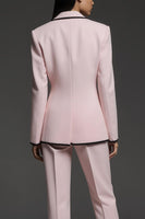 Load image into Gallery viewer, 2 Piece Pink Slim Fit Notched Lapel Long Sleeves Business Suits