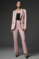 Load image into Gallery viewer, 2 Piece Pink Slim Fit Notched Lapel Long Sleeves Prom Suits