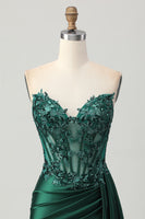 Load image into Gallery viewer, Sparkly Dark Green Sweetheart Short Corset Homecoming Dress