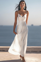 Load image into Gallery viewer, Sparkly Ivory Ruched Maxi Sequins Rehearsal Dinner Dress