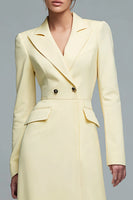 Load image into Gallery viewer, Daffodil Peak Lapel High-Low Long Sleeves Blazer Dress
