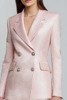 Load image into Gallery viewer, 2 Piece Pink Notched Lapel Short Business Suits with Sleeves
