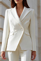 Load image into Gallery viewer, 2 Piece Ivory Tight Leg Business Suits with Sleeves