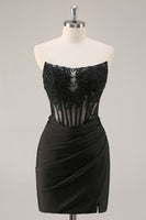 Load image into Gallery viewer, Pink Bodycon Corset Short Homecoming Dress with Lace