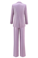 Load image into Gallery viewer, Wisteria 2 Piece Satin Peak Lapel One Button Women Prom Suits