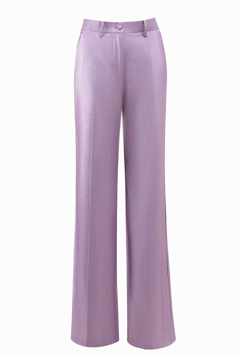 Load image into Gallery viewer, Wisteria 2 Piece Satin Peak Lapel One Button Women Prom Suits