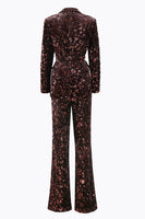 Load image into Gallery viewer, 2 Piece Sparkly Coffee Peak Lapel Sequin Women Prom Suits with Sash