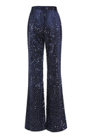 Load image into Gallery viewer, 2 Piece Sparkly Navy Sequin Peak Lapel Women Prom Suits