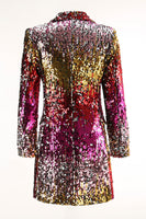 Load image into Gallery viewer, Sparkly Gold and Red Single Breasted Sequin Prom Blazer