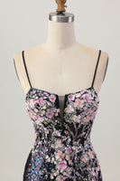 Load image into Gallery viewer, Sparkly Floral White Sequins Tight Short Corset Homecoming Dress