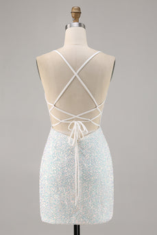 Sparky Short White Corset Floral Tight Homecoming Dress