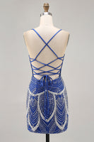 Load image into Gallery viewer, Sparkly Dark Green Tight Short Homecoming Dress with Beading