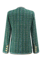 Load image into Gallery viewer, 2 Piece Dark Green Tweed Plaid Women Prom Suits
