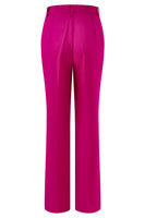 Load image into Gallery viewer, 2 Piece Dark Fuchsia Satin Notched Lapel Women Prom Suits