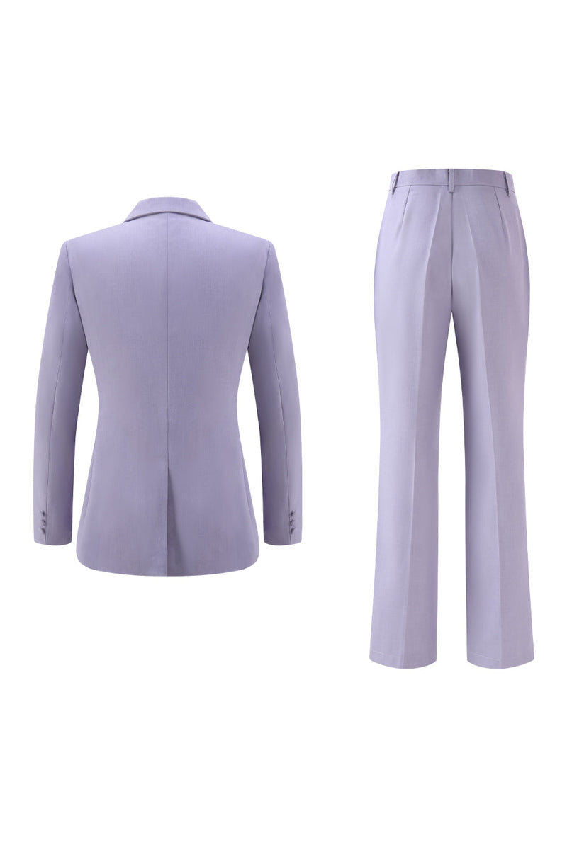 Load image into Gallery viewer, 2 Piece Lilac Peak Lapel Long Sleeves Women Prom Suits with Sash