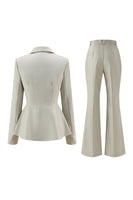 Load image into Gallery viewer, 2 Piece Grey Green One Button Notched Lapel Women Prom Suits