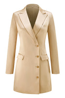 Load image into Gallery viewer, Champagne Single Breasted Peak Lapel Long Sleeves Prom Blazer